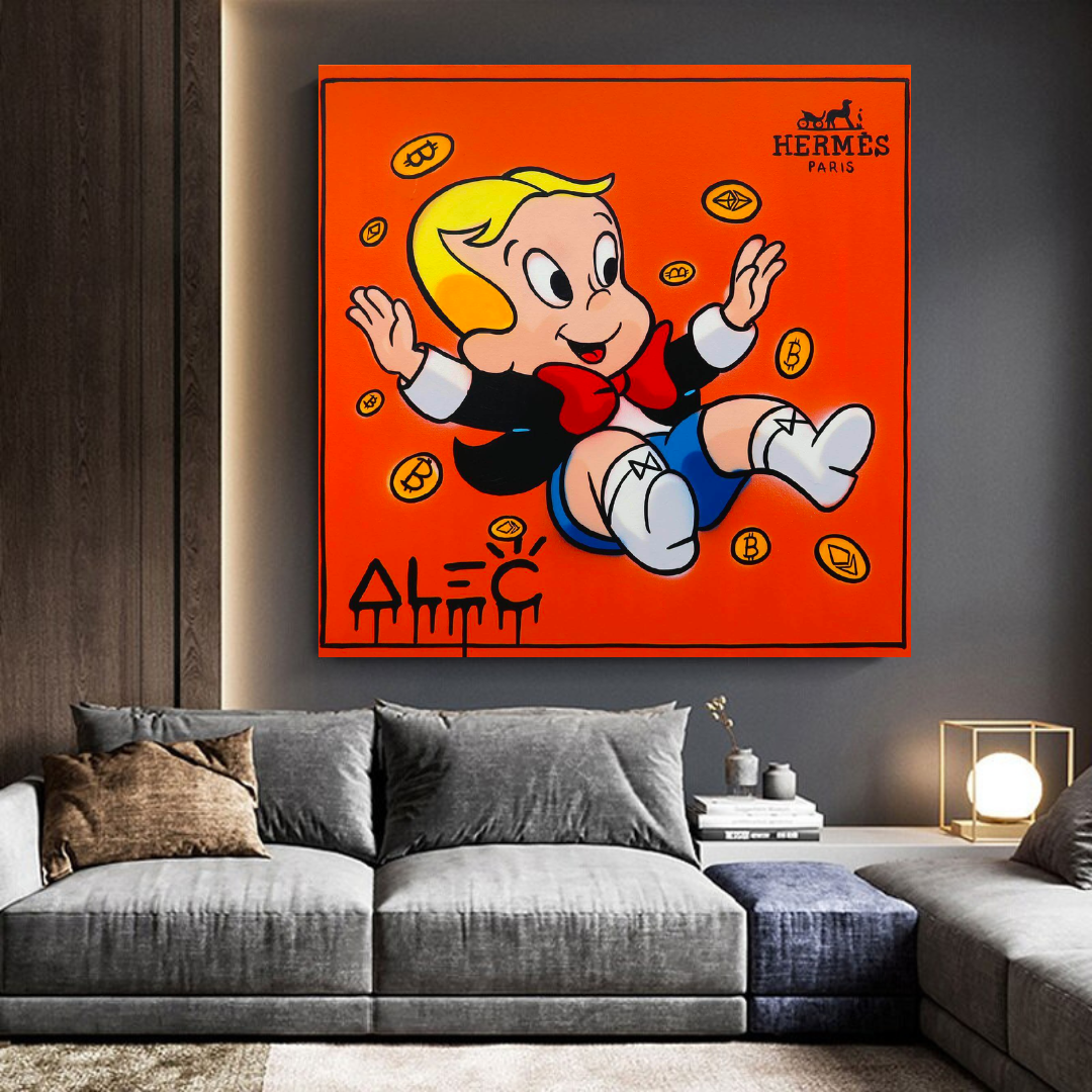 ChandeliersDecor.com-Monopoly Wall Poster-Alec Monopoly Richie Rich Money Man Canvas Print