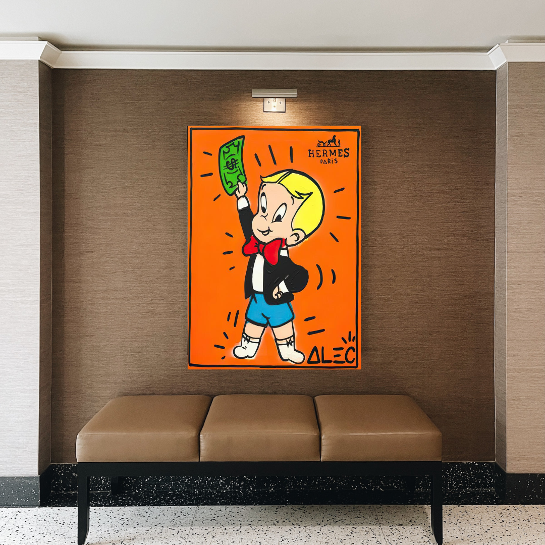 Alec Monopoly Richie Rich Money Man Canvas Print-ChandeliersDecor.com