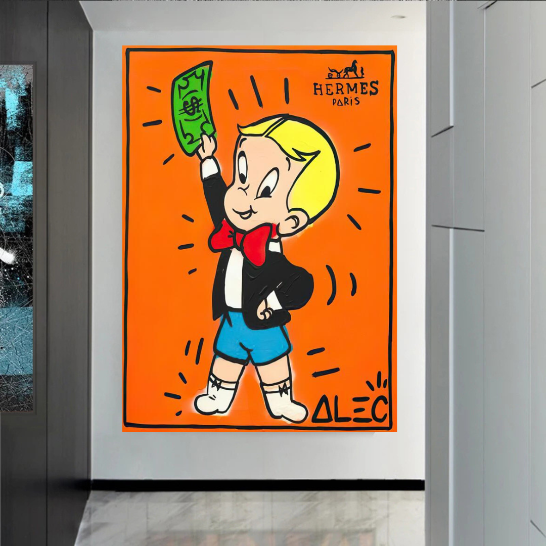 ChandeliersDecor.com-Monopoly Wall Poster-Alec Monopoly Richie Rich Money Man Canvas Print