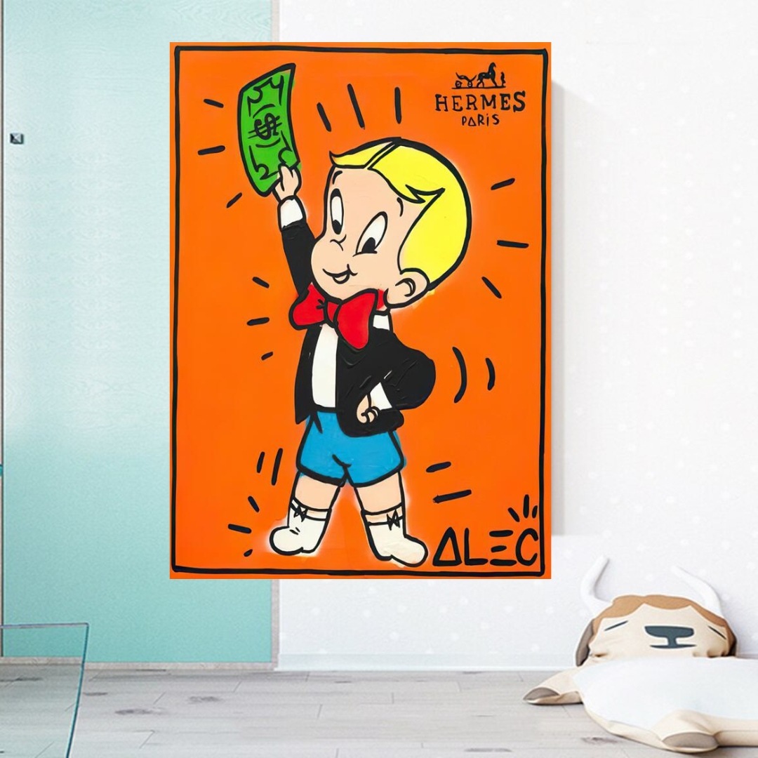 ChandeliersDecor.com-Monopoly Wall Poster-Alec Monopoly Richie Rich Money Man Canvas Print