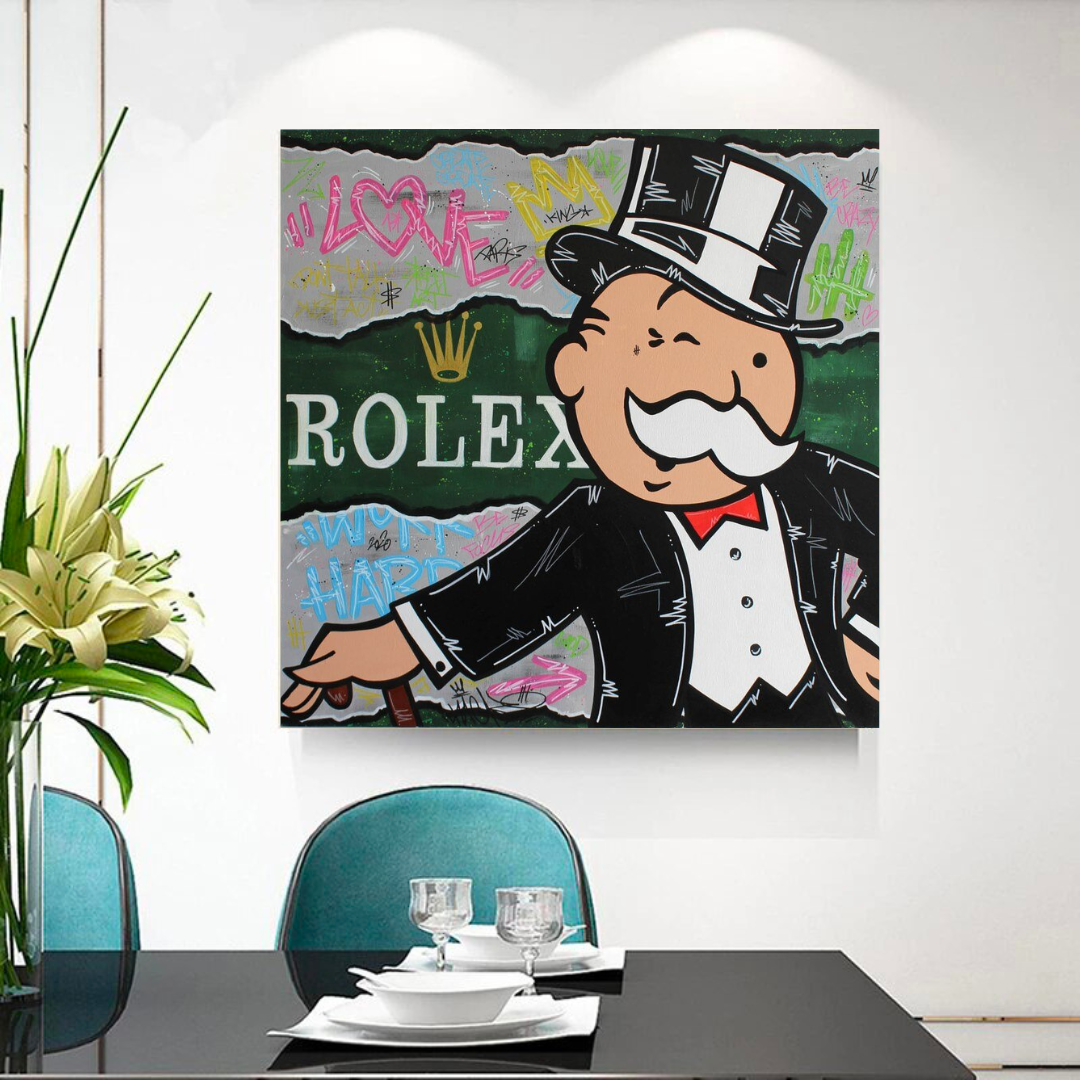 ChandeliersDecor.com-Monopoly Wall Poster-Alec Monopoly Rolex Money Man Canvas Print