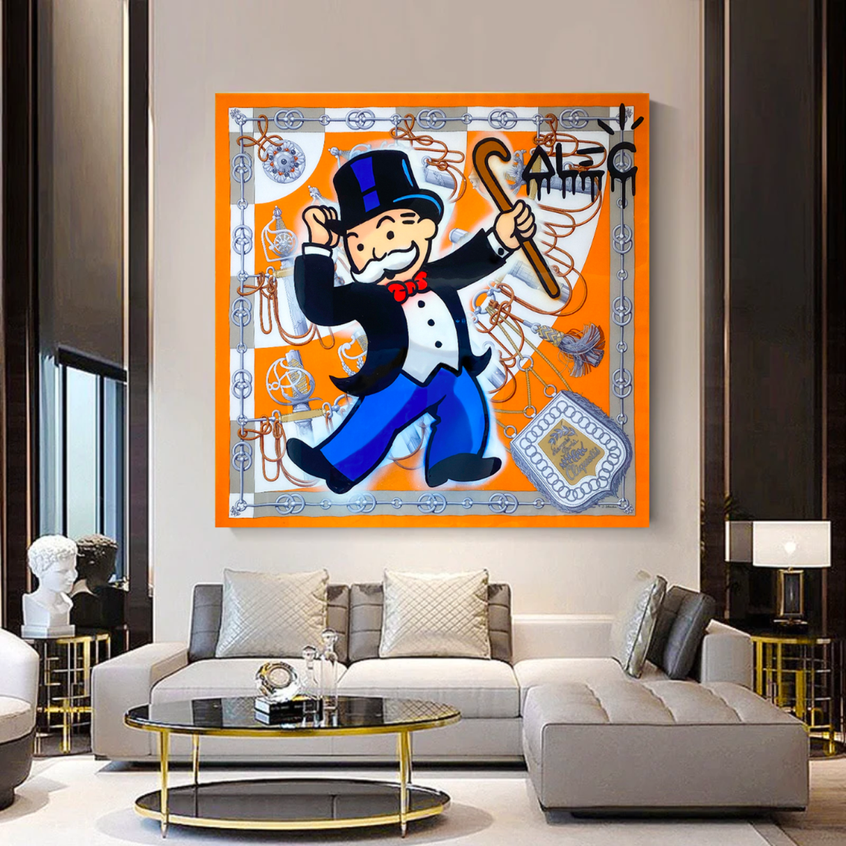 Alec Monopoly Scarf Collection Canvas Wall Art-ChandeliersDecor.com