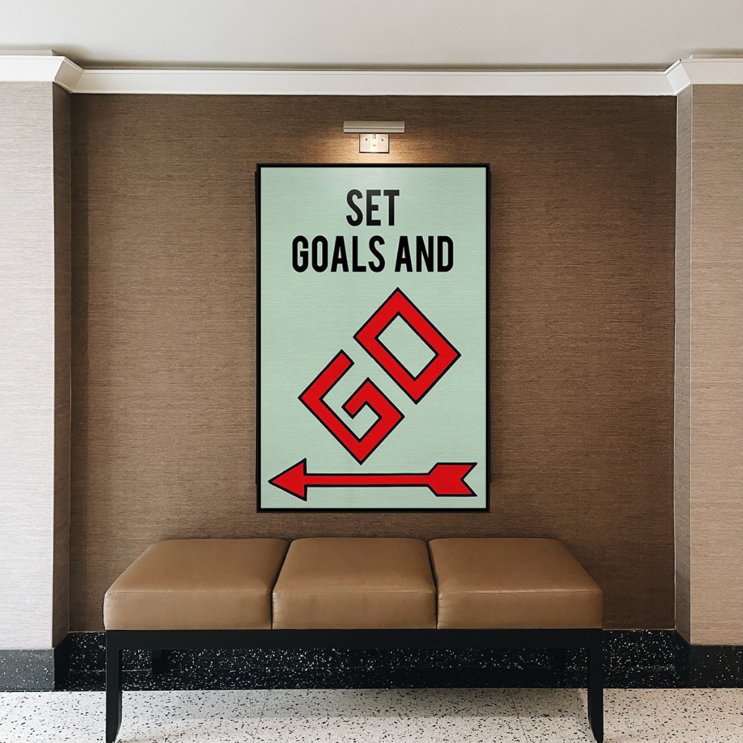 ChandeliersDecor.com-Monopoly Wall Poster-Alec Monopoly Set Goals and Go Play Card Canvas Wall Art