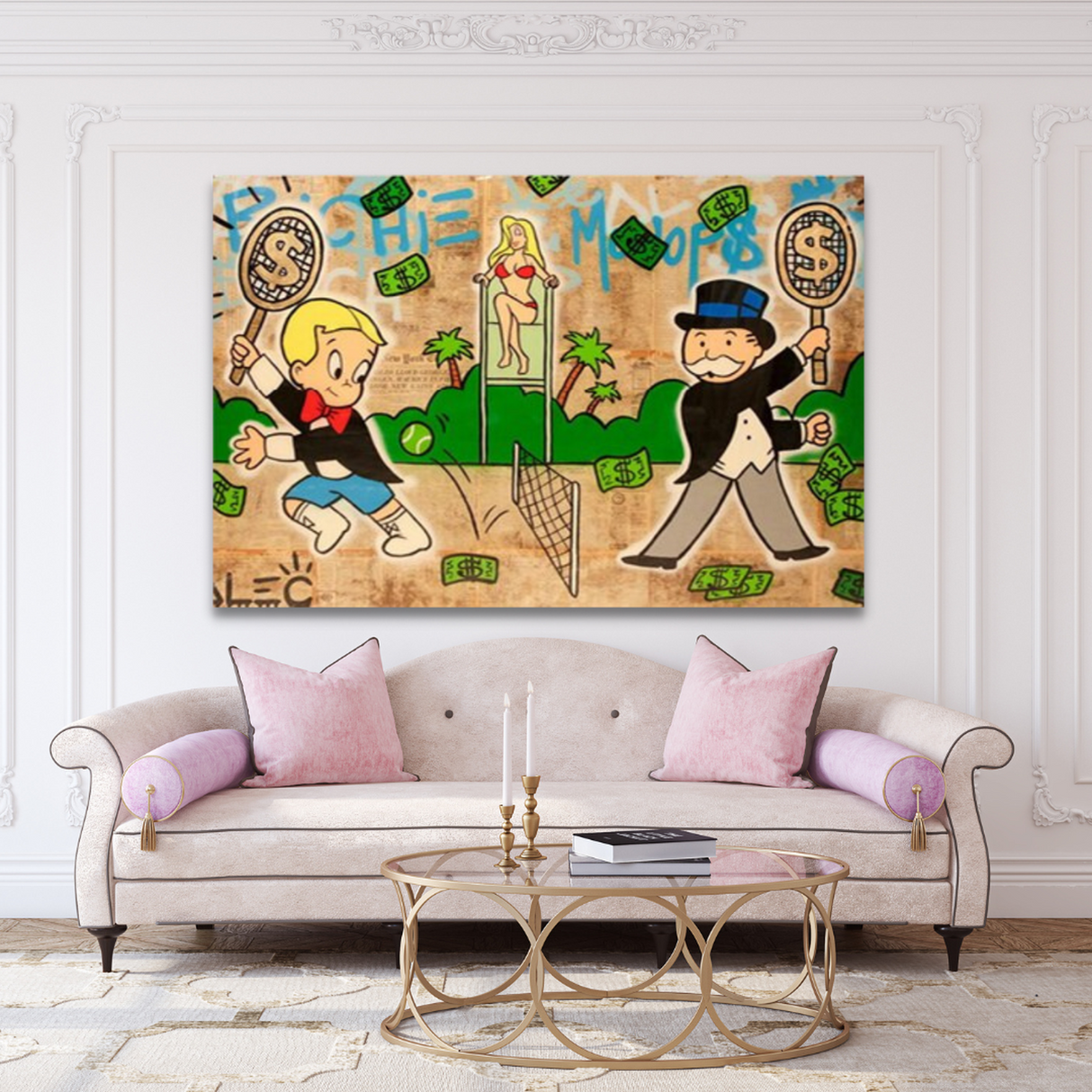 ChandeliersDecor.com-Monopoly Wall Poster-Alec Monopoly Tennis Poster - Exclusive Artwork
