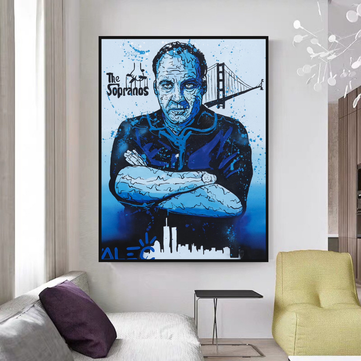 ChandeliersDecor.com-Monopoly Wall Poster-Alec Monopoly Tony Soprano Hollywood Series Canvas Wall Art