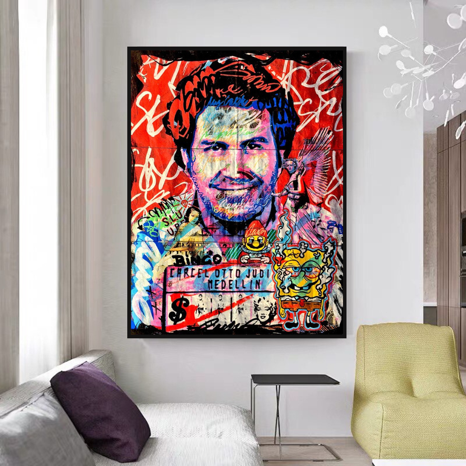 ChandeliersDecor.com-Godfather Wall Art-Alec Pablo Escobar Art: Captivating and Authentic Creations