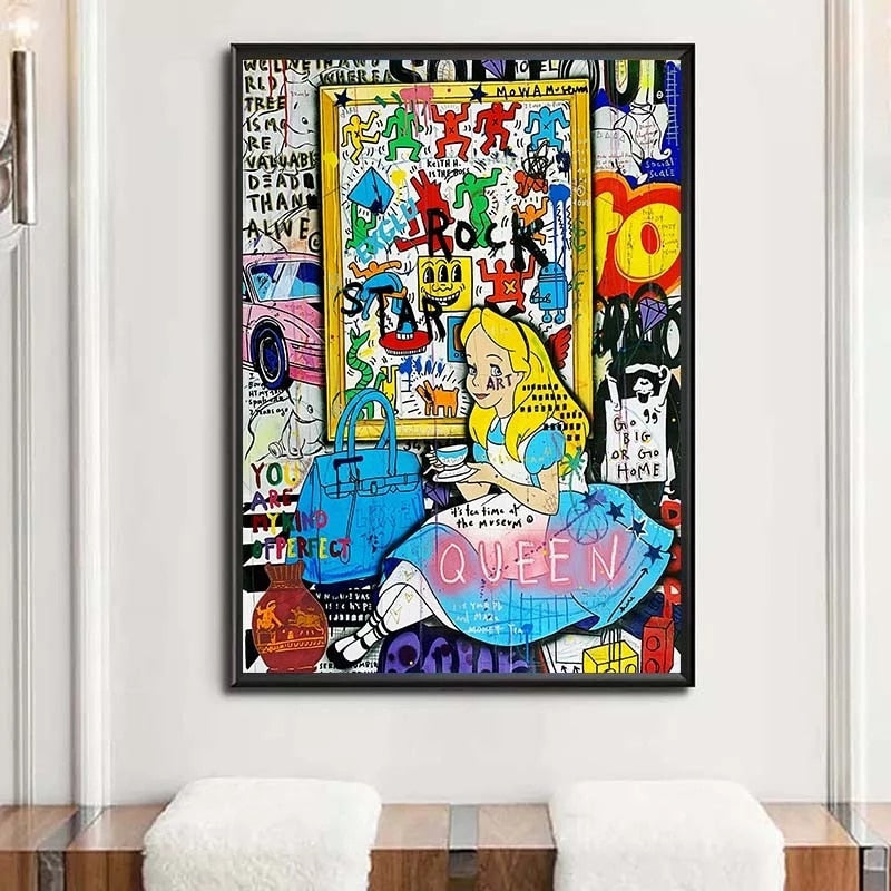 ChandeliersDecor.com-Wall Posters-Alice and Wonderland Canvas Art - Dreamy Adventures