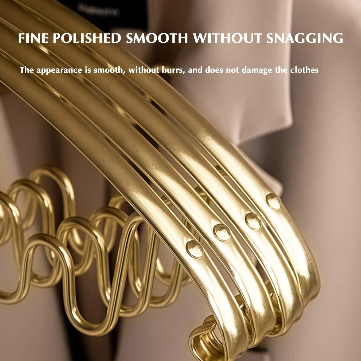 Aluminum Alloy Wave Shaped 5pcs Clothes Hanger-ChandeliersDecor.com