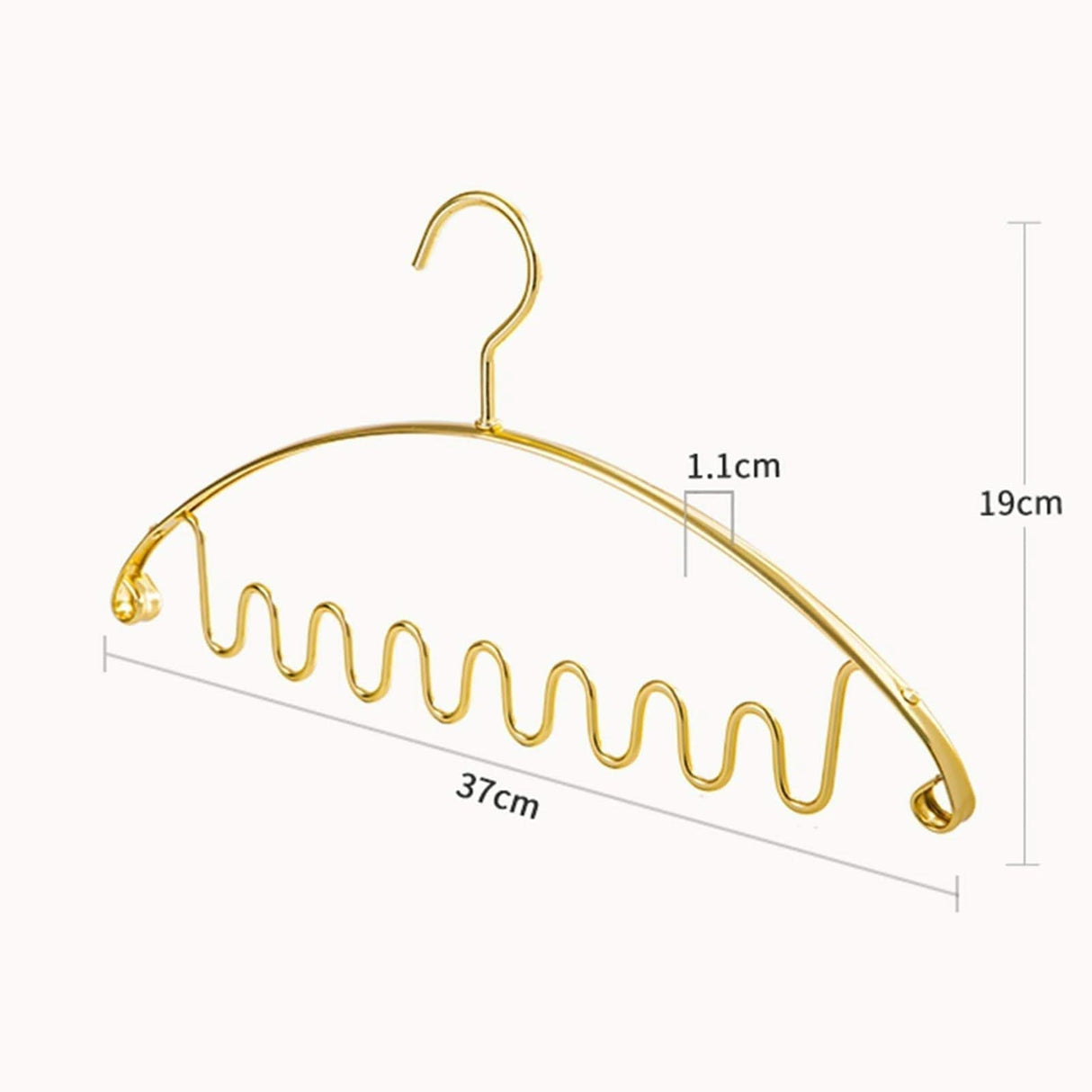 Aluminum Alloy Wave Shaped 5pcs Clothes Hanger-ChandeliersDecor.com