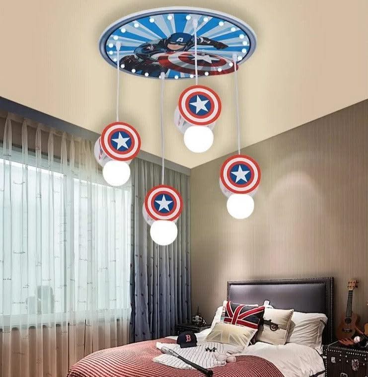 ChandeliersDecor.com-Kids Room Nursery Lighting-American Captain Ceiling Light for Boys Room