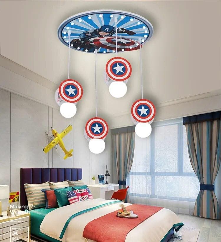 ChandeliersDecor.com-Kids Room Nursery Lighting-American Captain Ceiling Light for Boys Room