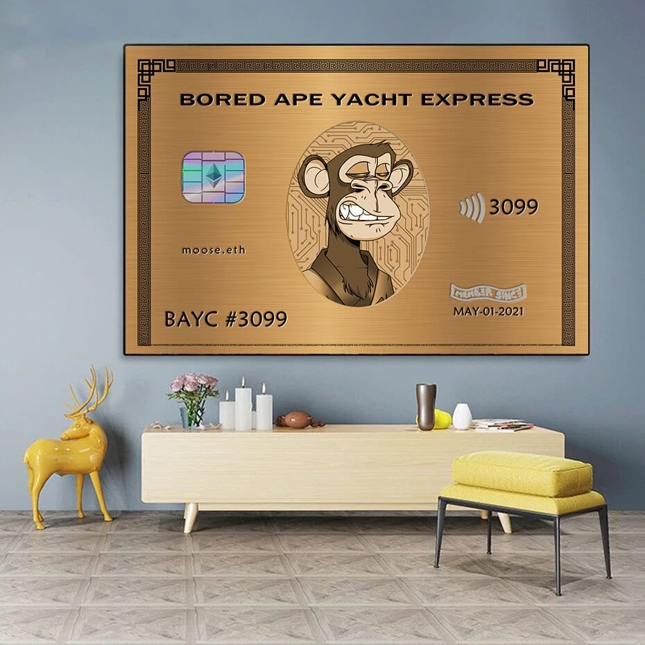 American Express: Bored Ape Yacht Club Wall Art-ChandeliersDecor.com