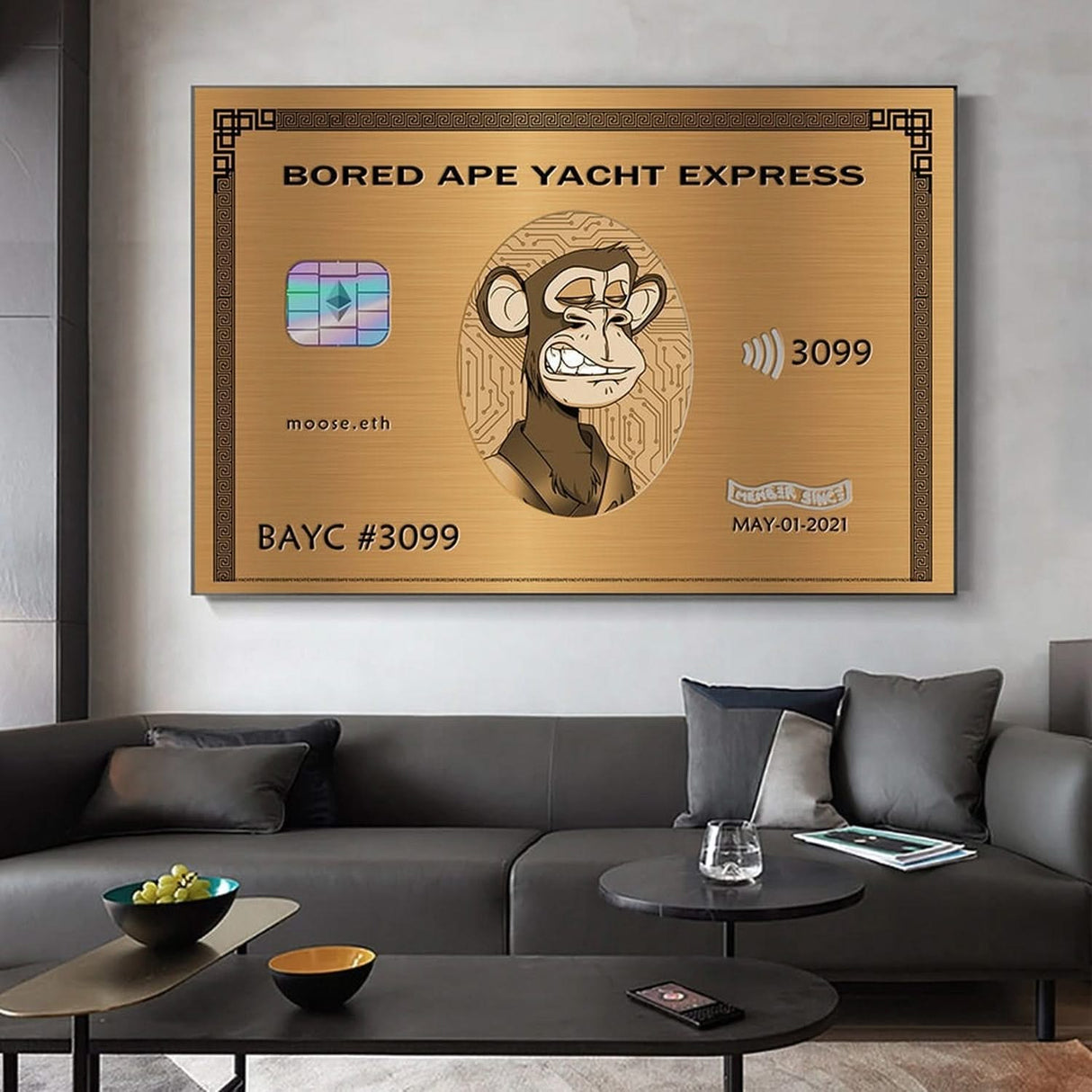 American Express: Bored Ape Yacht Club Wall Art-ChandeliersDecor.com