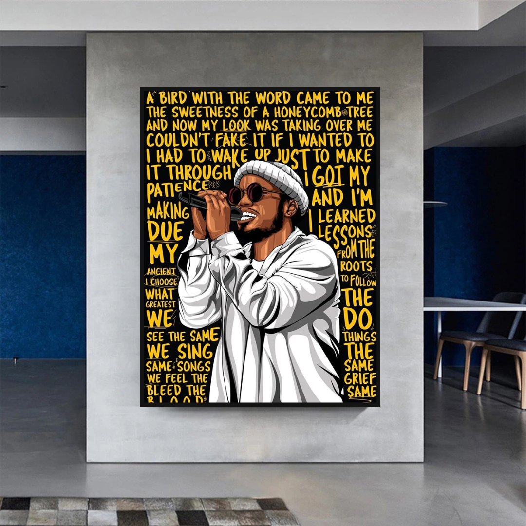 ChandeliersDecor.com-Wall Posters-Anderson Paak Singer Rapper Canvas Wall Art