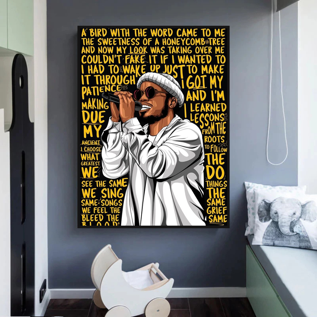 ChandeliersDecor.com-Wall Posters-Anderson Paak Singer Rapper Canvas Wall Art