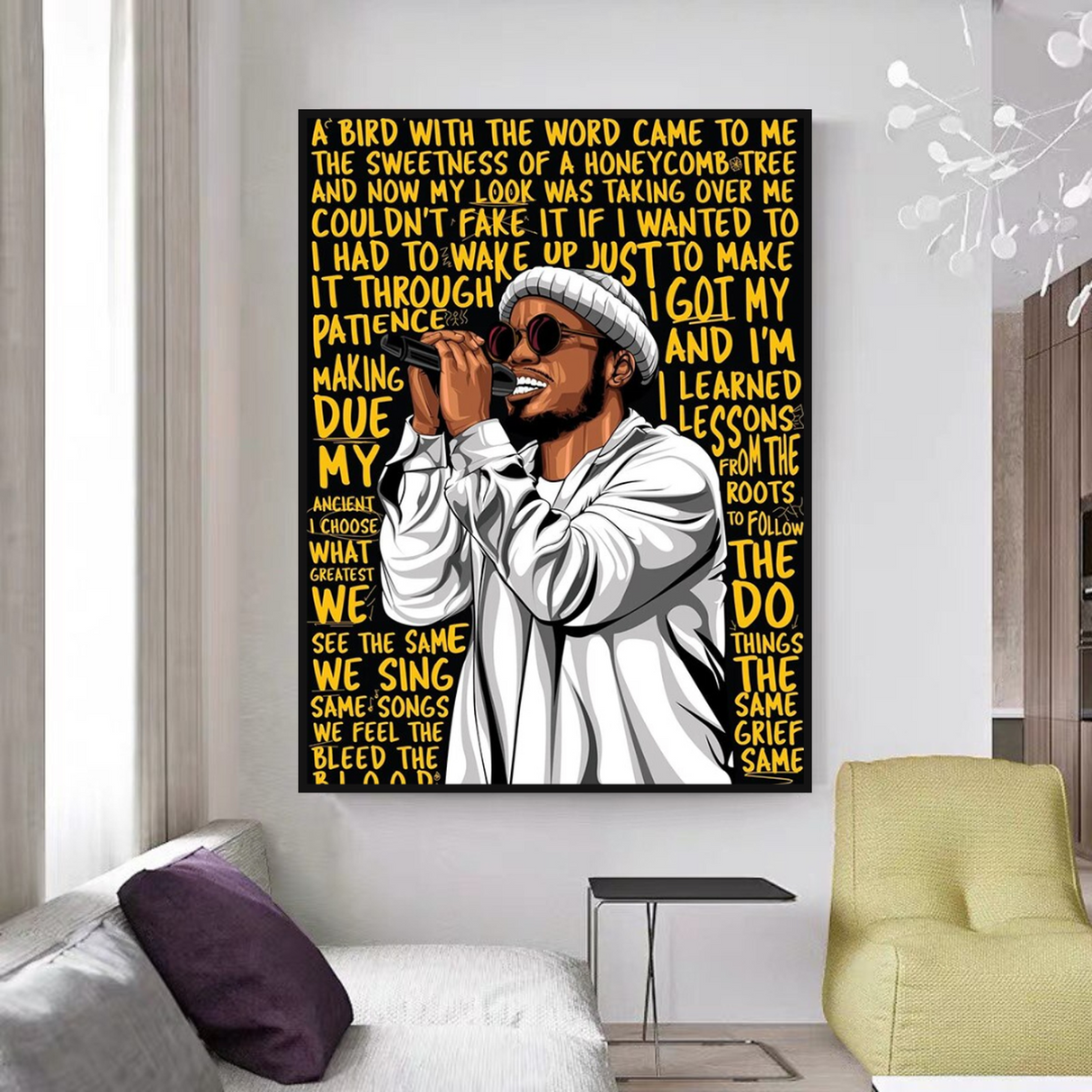 ChandeliersDecor.com-Wall Posters-Anderson Paak Singer Rapper Canvas Wall Art