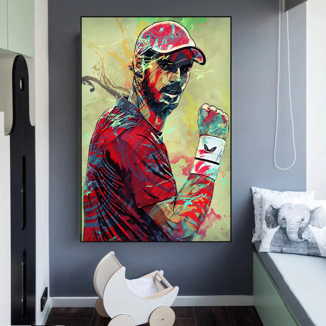 Andy Murray Tennis Legend Canvas Wall Art - Sports Decor-ChandeliersDecor.com