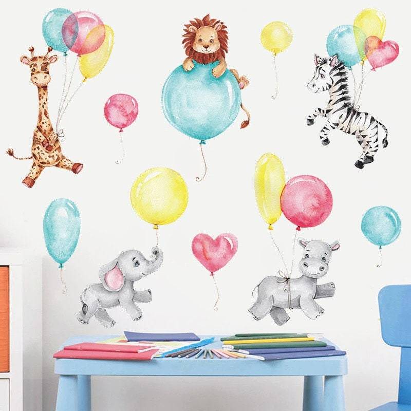 ChandeliersDecor.com-Home Decor Decals-Animal Balloon Nursery Wall Sticker - Gifts for Kids