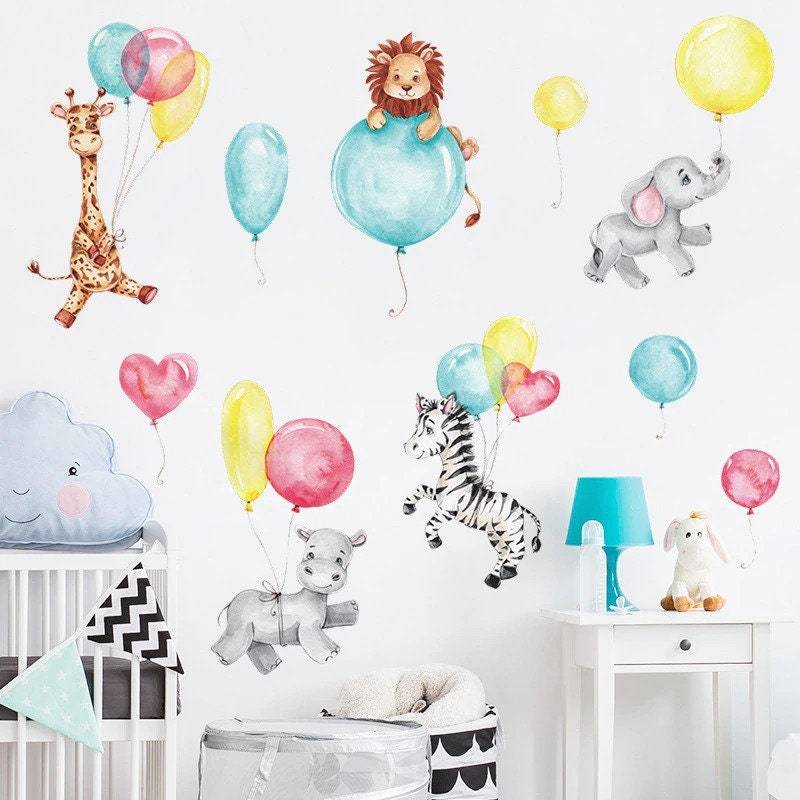 ChandeliersDecor.com-Home Decor Decals-Animal Balloon Nursery Wall Sticker - Gifts for Kids