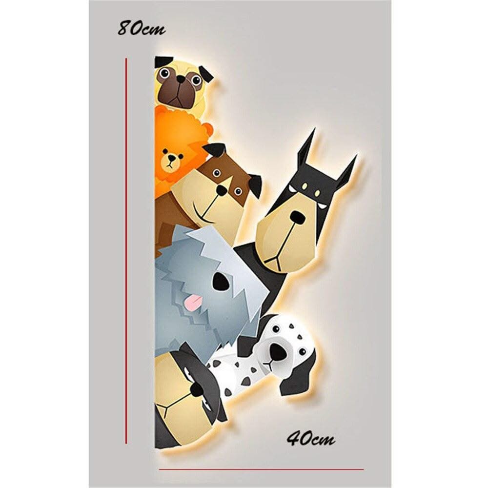 ChandeliersDecor.com-Kids Room Nursery Lighting-Animal Murals Led Wall Lamp With Plug Wire For Kids Room