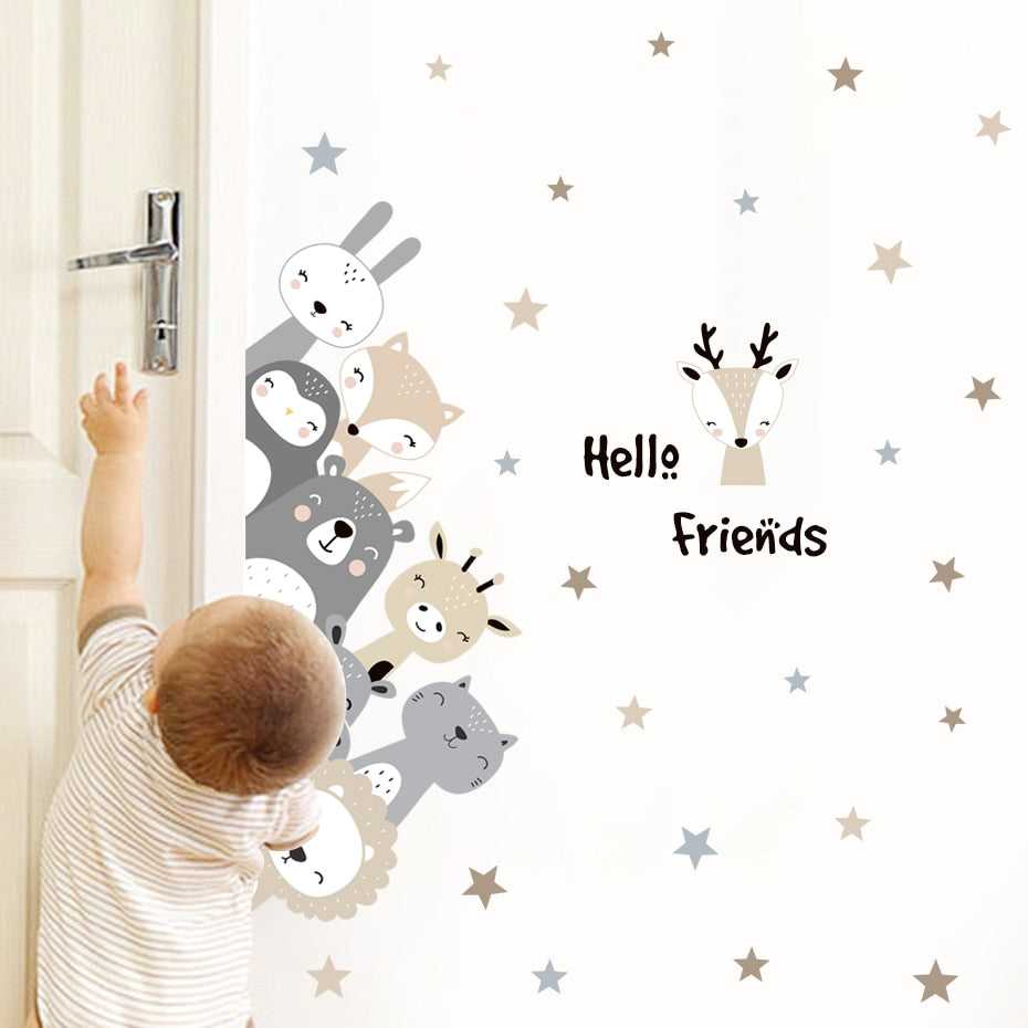 ChandeliersDecor.com-Home Decor Decals-Animals and Stars Wall Decal - Perfect for Kids Room