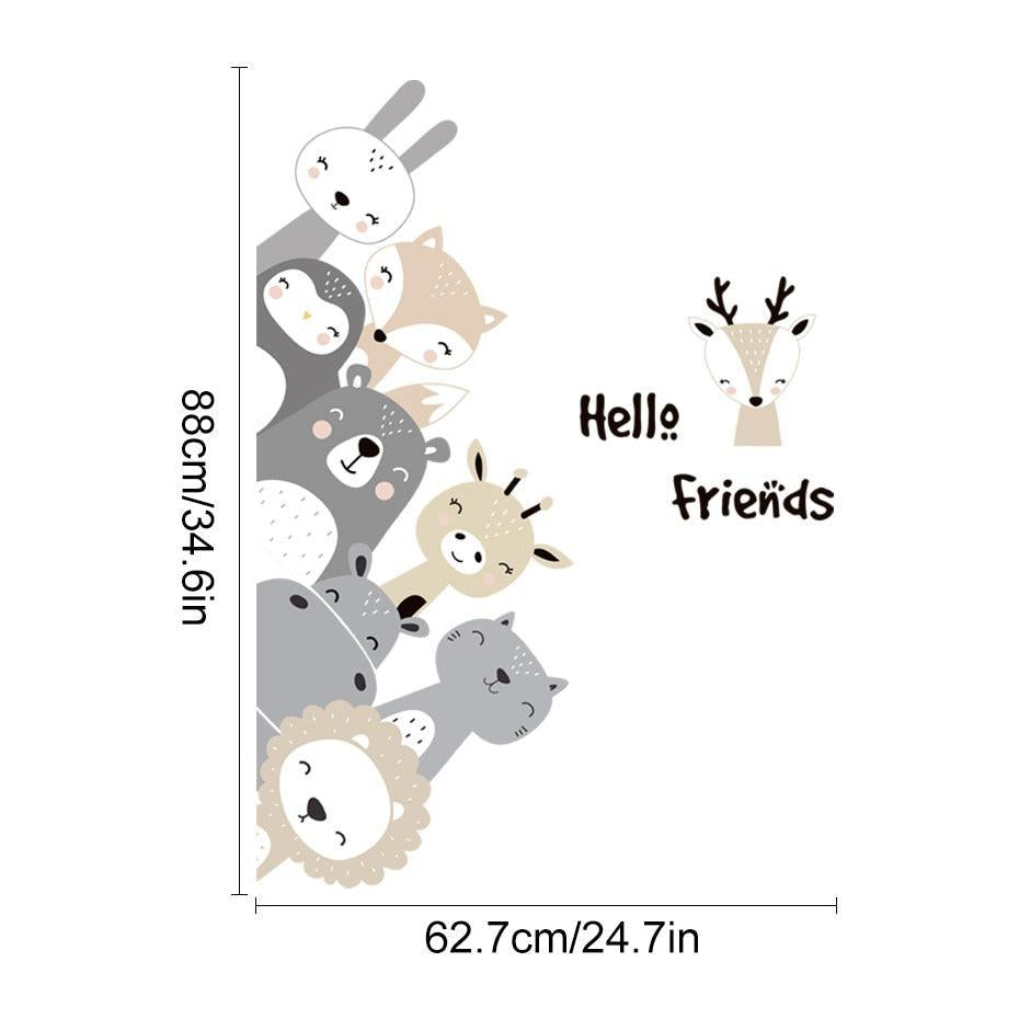 ChandeliersDecor.com-Home Decor Decals-Animals and Stars Wall Decal - Perfect for Kids Room