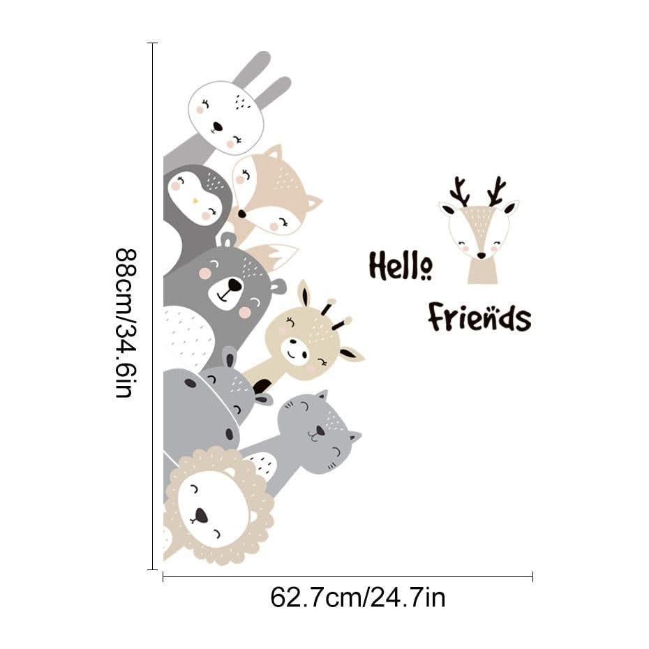 ChandeliersDecor.com-Home Decor Decals-Animals and Stars Wall Decal - Perfect for Kids Room