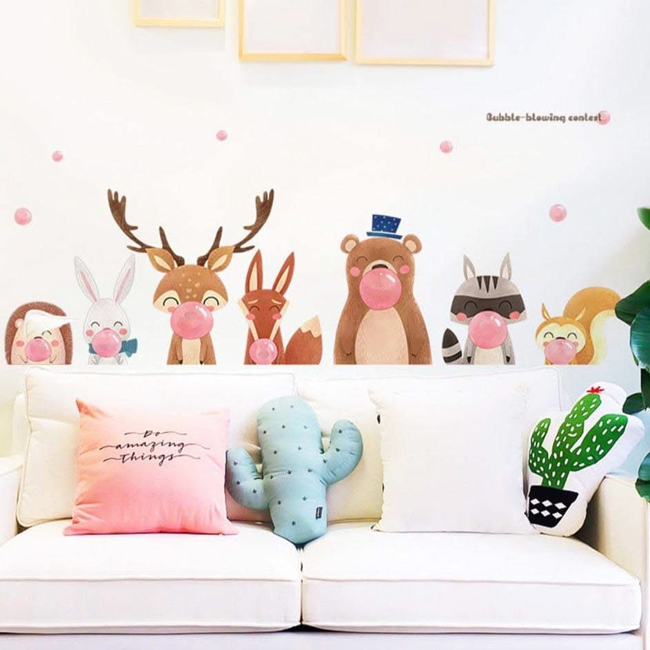 ChandeliersDecor.com-Home Decor Decals-Animals Wall Sticker For Kids Room | Cute Animals Wall Decal