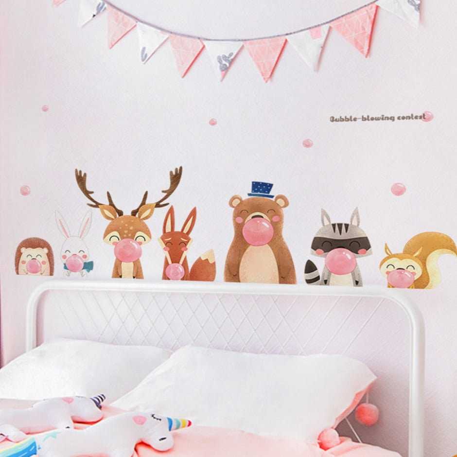 ChandeliersDecor.com-Home Decor Decals-Animals Wall Sticker For Kids Room | Cute Animals Wall Decal
