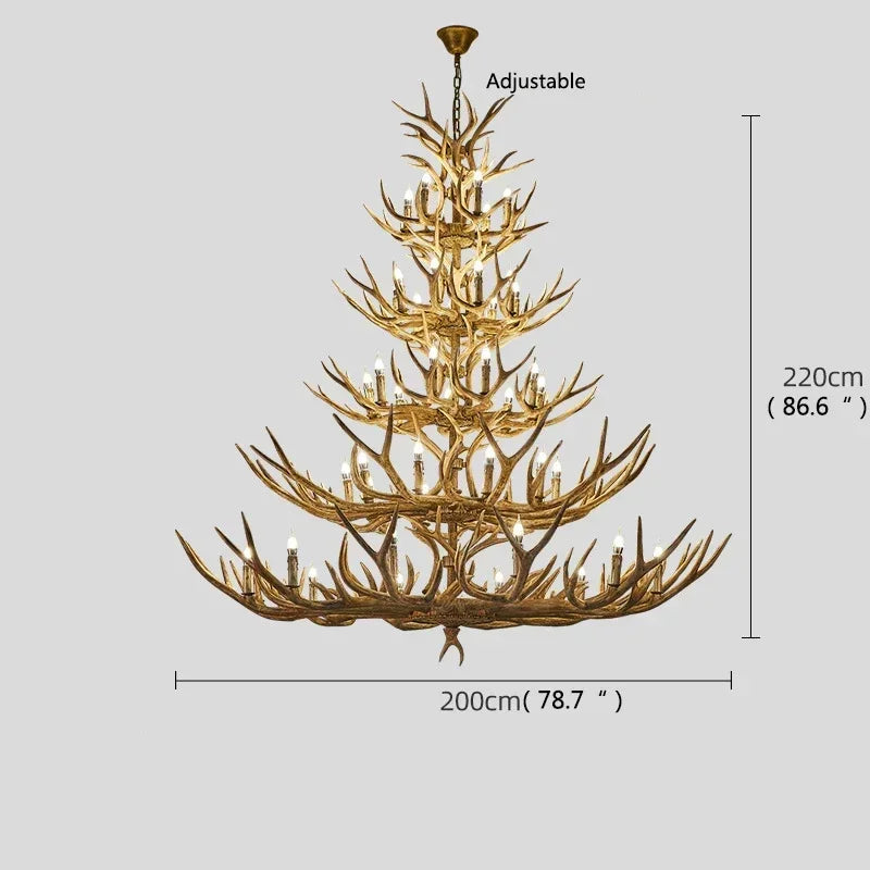 ChandeliersDecor.com-Chandeliers-Antler Chandelier Lighting - Cottage Look