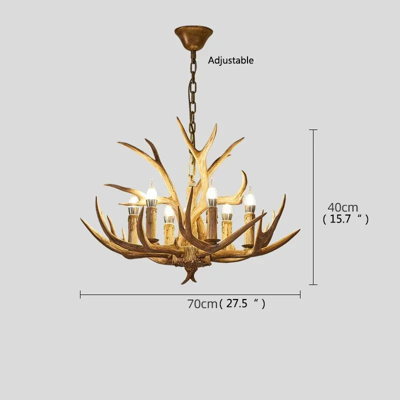 ChandeliersDecor.com-Chandeliers-Antler Chandelier Lighting - Cottage Look