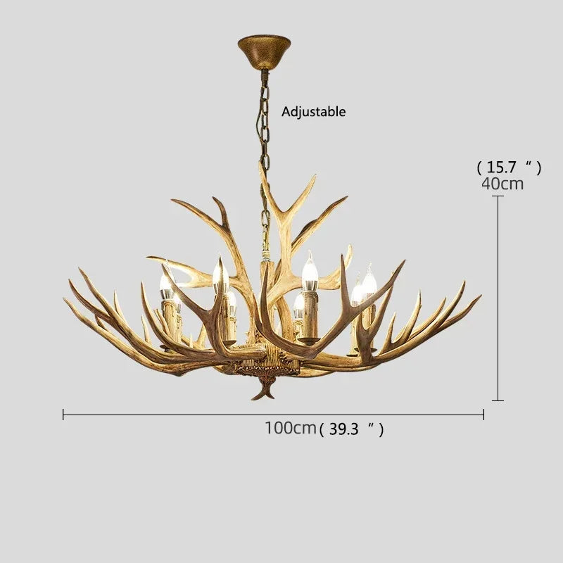 ChandeliersDecor.com-Chandeliers-Antler Chandelier Lighting - Cottage Look