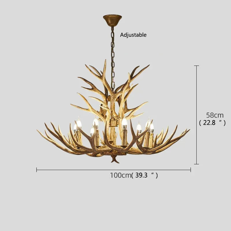 ChandeliersDecor.com-Chandeliers-Antler Chandelier Lighting - Cottage Look