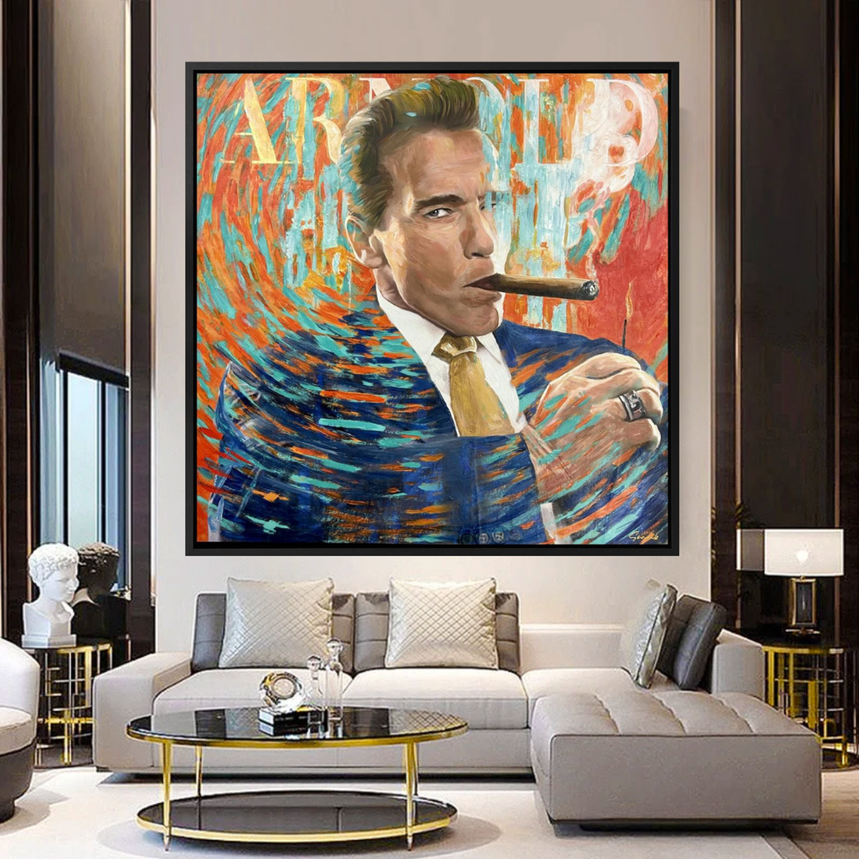Arnold The Muscle King Canvas Art-ChandeliersDecor.com