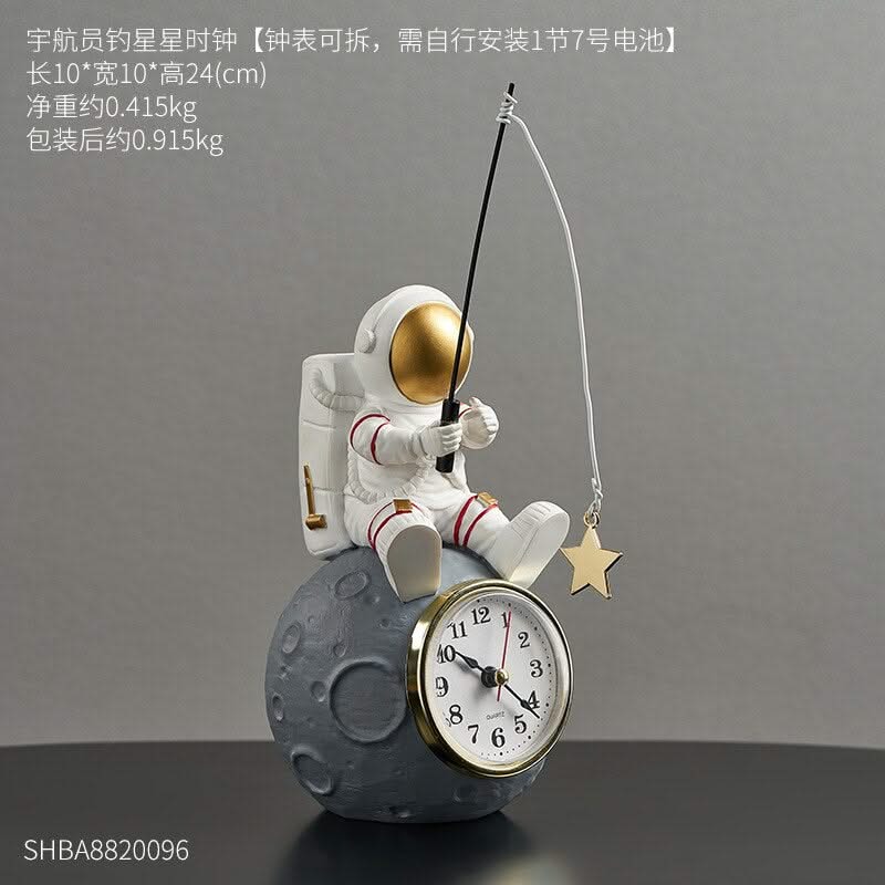 ChandeliersDecor.com-Wall Clocks-Astronaut Bedside Clock - Ideal for Kids Room