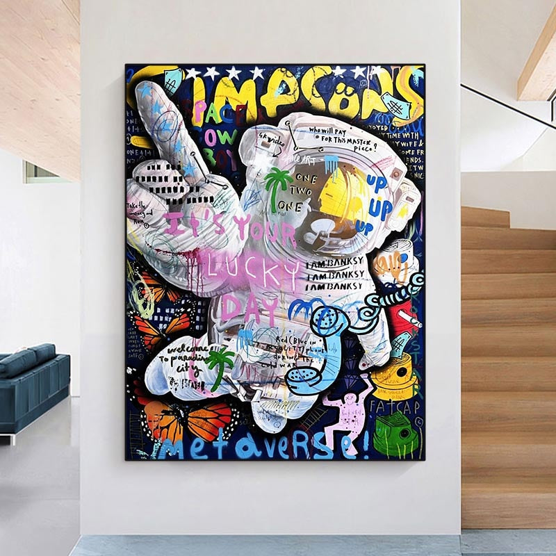 ChandeliersDecor.com-Wall Posters-Astronaut Canvas Wall Art