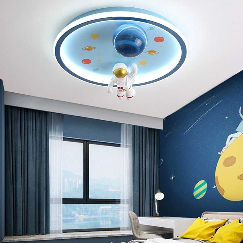 ChandeliersDecor.com-Kids Room Nursery Lighting-Astronaut Ceiling Light - Kids Room Space Ceiling Light