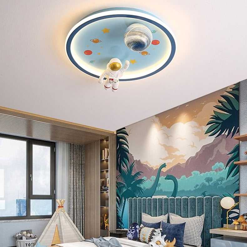 ChandeliersDecor.com-Kids Room Nursery Lighting-Astronaut Ceiling Light - Kids Room Space Ceiling Light