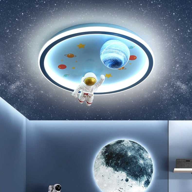 ChandeliersDecor.com-Kids Room Nursery Lighting-Astronaut Ceiling Light - Kids Room Space Ceiling Light