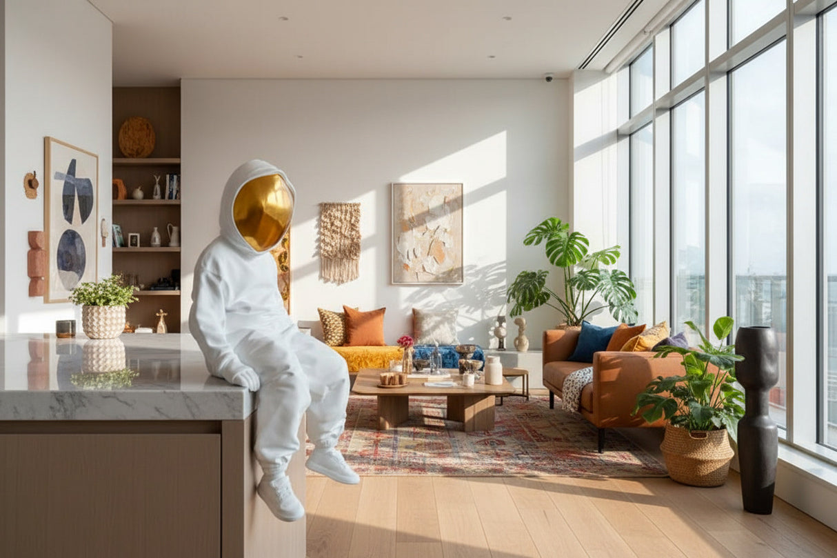 ChandeliersDecor.com-Kids Statues-Astronaut Direct from Space in Kitchen Statue