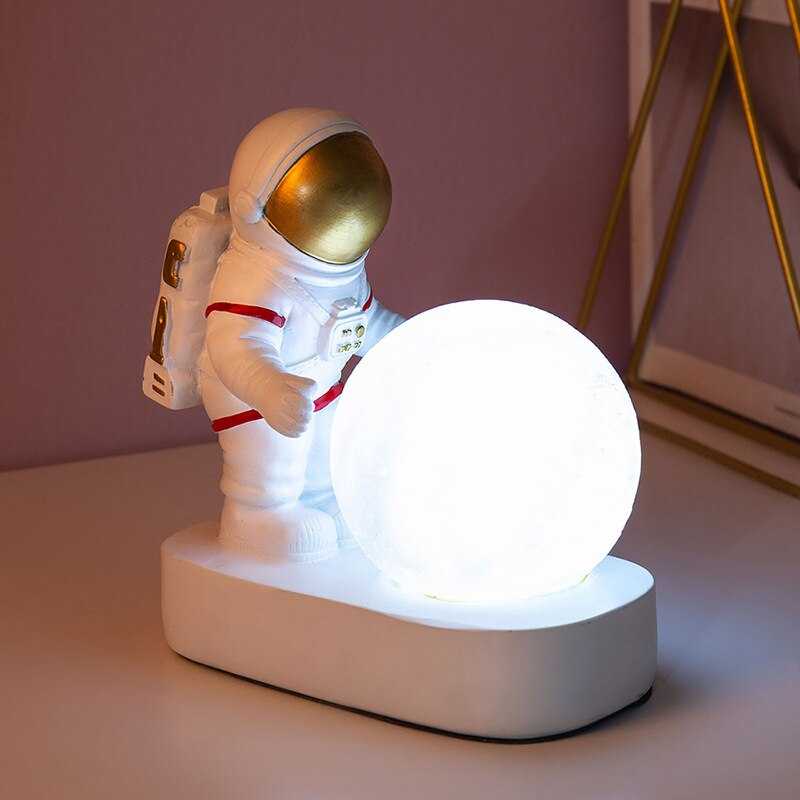 ChandeliersDecor.com-Kids Room Nursery Lighting-Astronaut Model Night Light Resin Bedside Table Lamp