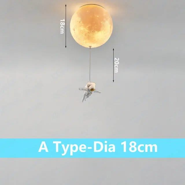 Astronaut Moon Ceiling Light for Kids Room-ChandeliersDecor.com
