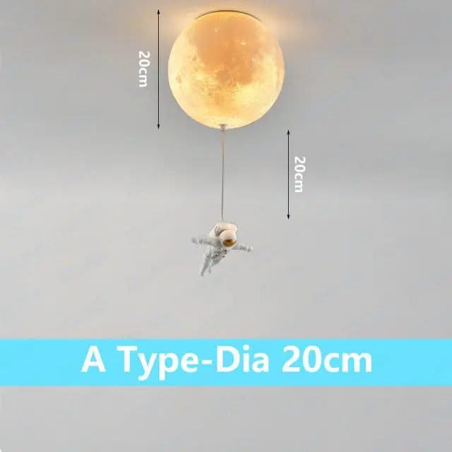 ChandeliersDecor.com-Kids Room Nursery Lighting-Astronaut Moon Ceiling Light for Kids Room