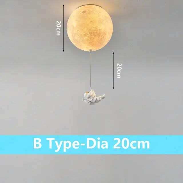 Astronaut Moon Ceiling Light for Kids Room-ChandeliersDecor.com