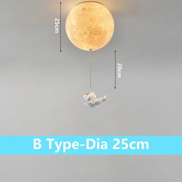 ChandeliersDecor.com-Kids Room Nursery Lighting-Astronaut Moon Ceiling Light for Kids Room