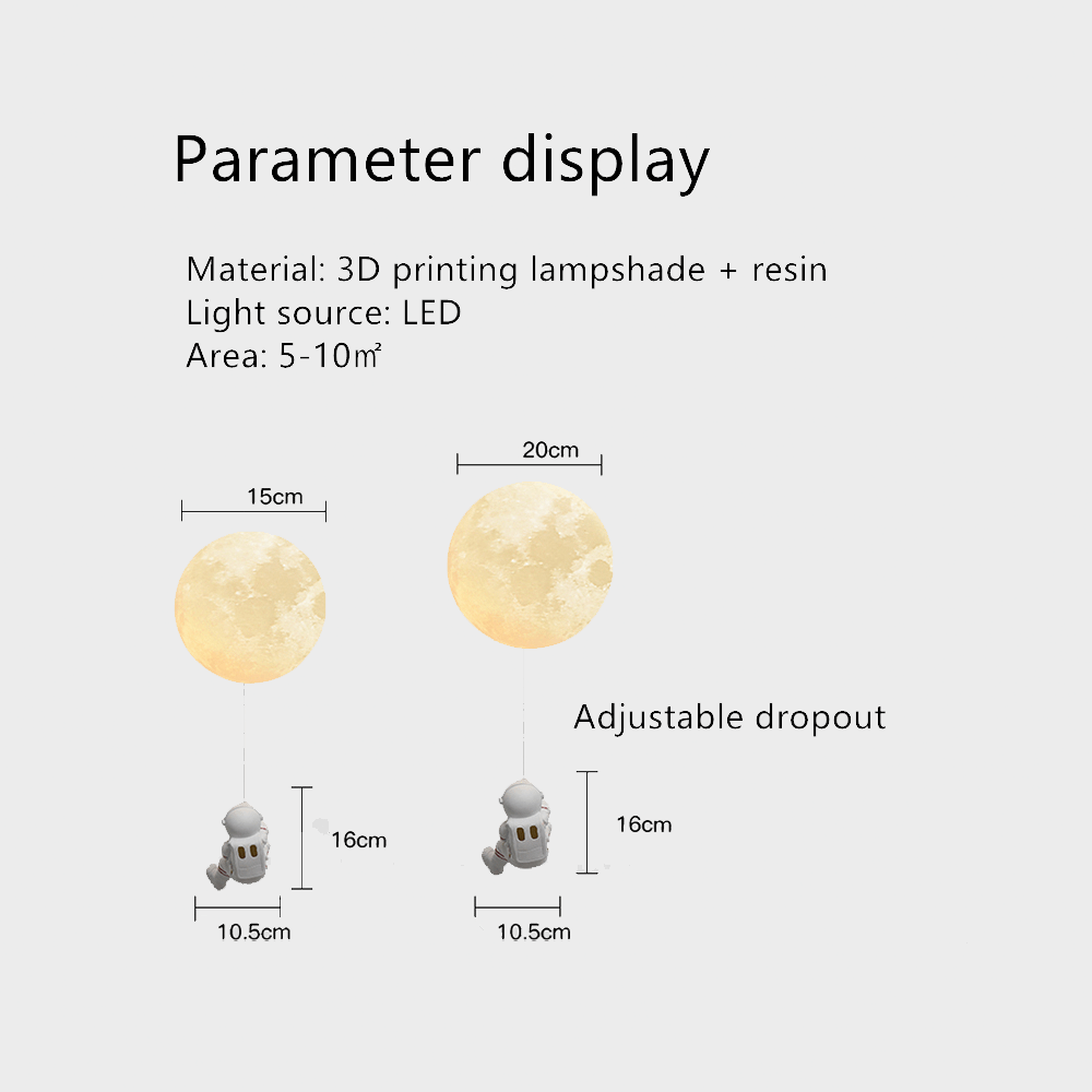 ChandeliersDecor.com-Kids Room Nursery Lighting-Astronaut on Moon Wall Lamp - Kids Room Lighting