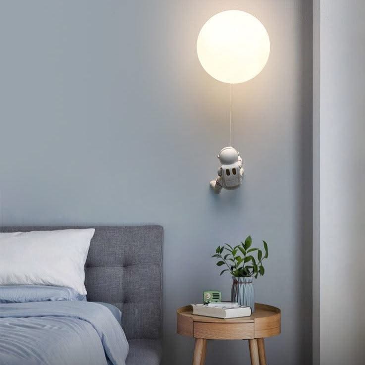 ChandeliersDecor.com-Kids Room Nursery Lighting-Astronaut on Moon Wall Lamp - Kids Room Lighting