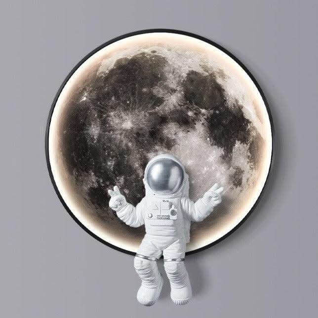 ChandeliersDecor.com-Kids Room Nursery Lighting-Astronaut on Moon Wall Light: Illuminate with Space