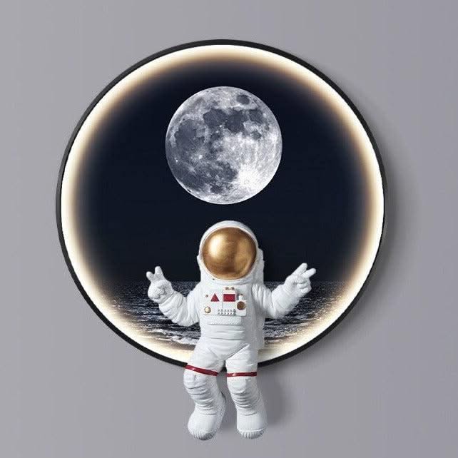 ChandeliersDecor.com-Kids Room Nursery Lighting-Astronaut on Moon Wall Light: Illuminate with Space
