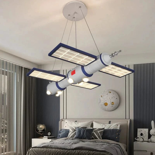 Astronaut Satellite Kids Room Ceiling Light-ChandeliersDecor.com